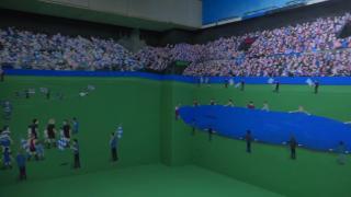 Feestelijke opening muurschildering zuidtribune