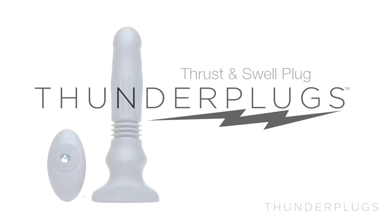 thunderplugs vibrating & thrusting anal plug Thunderplugs Thrusting P-Spot Plug with Cock & Ball Ring – CB-X main image 0