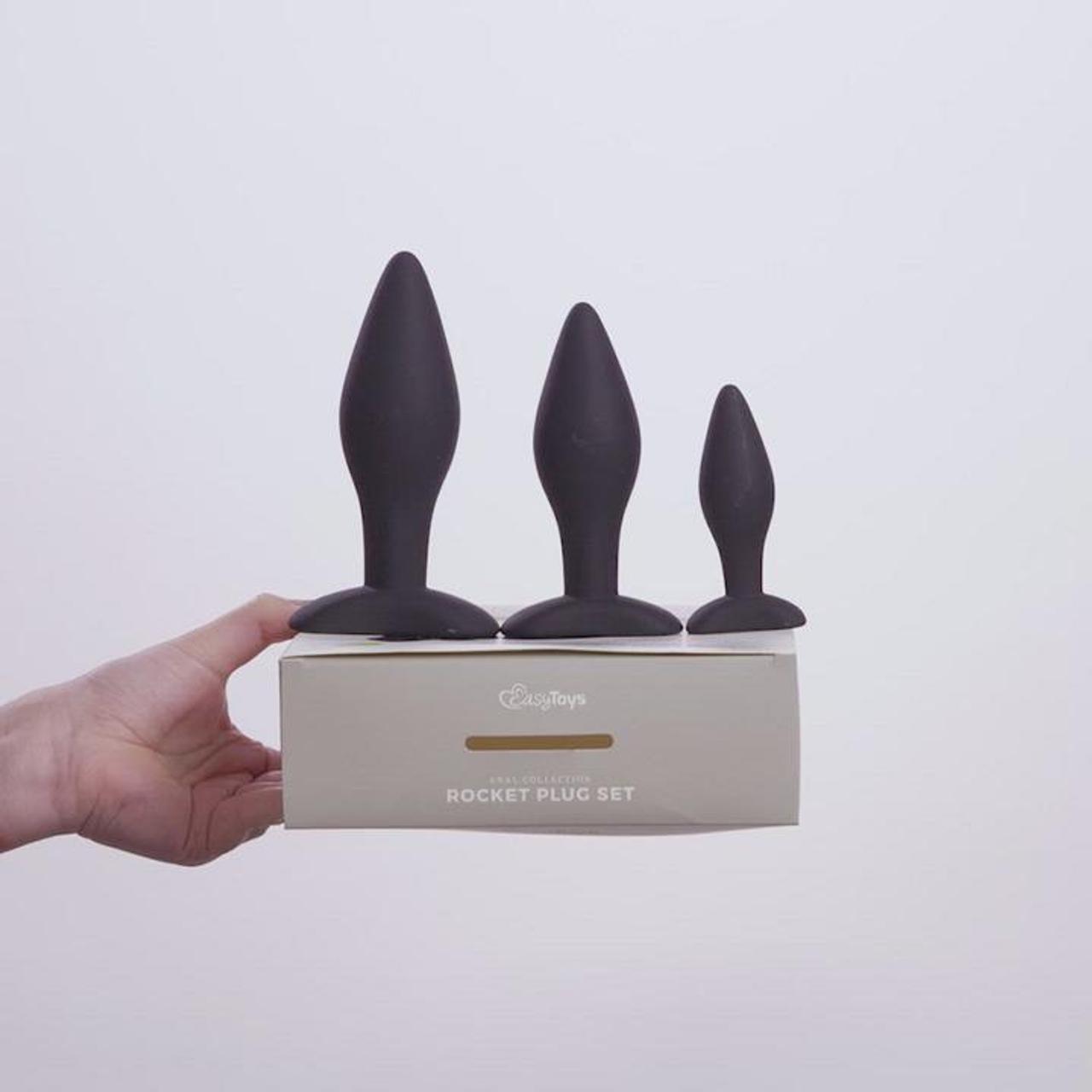 Black Silicone Buttplug Set
