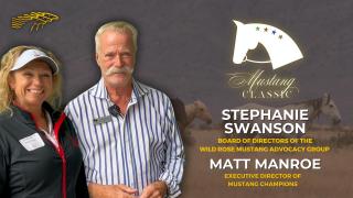 Stephanie Swanson of Wild Rose Mustang Advocacy Group & Matt Manroe Mustang Challenge Executive Director