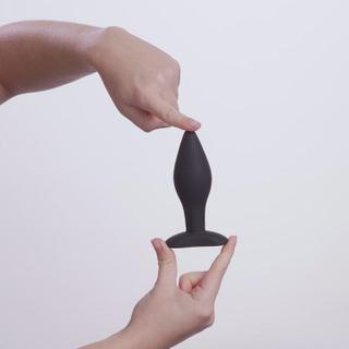 EasyToys Black Silicone Butt Plug - Hand Video