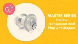 Holle Transparante Anaal plug Met Stop - Large