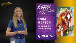 Anna Morton - Founder of Horsewrite Quick Tip at Equine Affaire