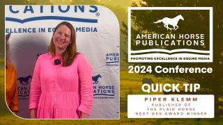 AHP Quick TIP - Piper Klemm Plaid Horse - 2024 AHP Next Gen Award Winner with Diana De Rosa