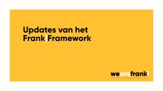 Updates in en van het Frank!Framework
