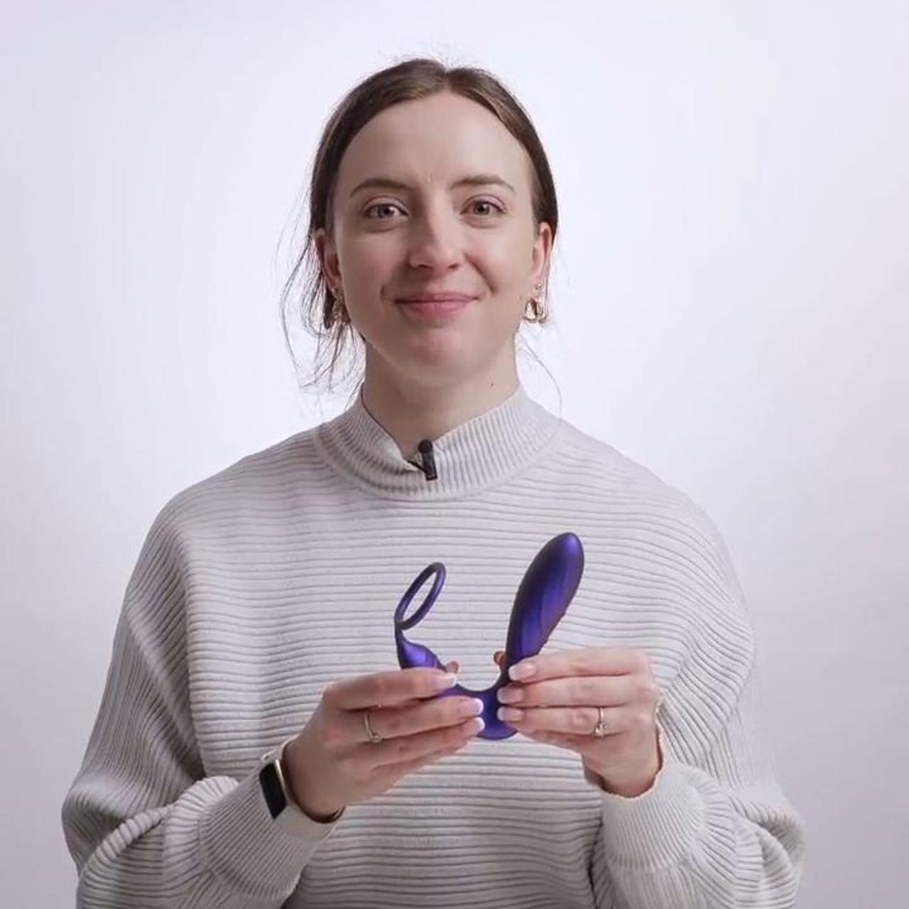 Hueman - Black Hole Anal Vibrator With Cockring - Pabo