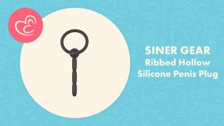 Sinner Gear Ribbed Hollow Silicone Penis Plug