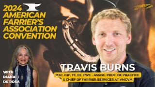 Travis Burns, MSC, CJF, TE, EE, FWCF, Assoc. Prof. of Practice & Chief of Farrier Services at Vmcvm - EQUUS Interview with Diana De Rosa