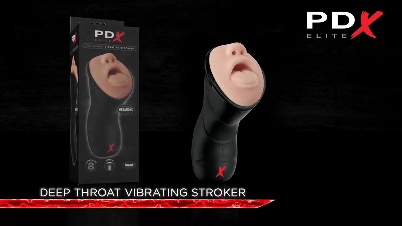 PDX ELITE Deep Throat Vibrating Stroker - EasyToys