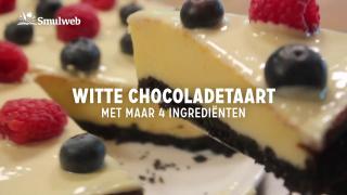 Witte chocoladetaart