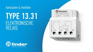 Finder 13.31 Elektronisch Relais - Aansluiten & instelle