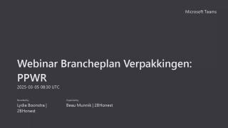 Brancheplan Verpakkingen | Webinar PPWR