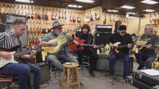 Jimmy Vivino, Billy & Rick Reed, Dylan Doyle & Connor Kennedy at Norman's Rare Guitars