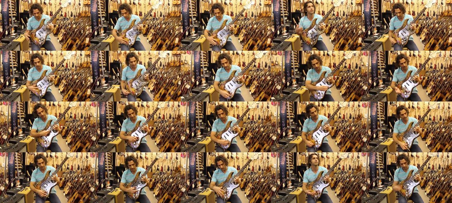 Dweezil Zappa and Jimi Hendrix's 'burned' Stratocaster / All