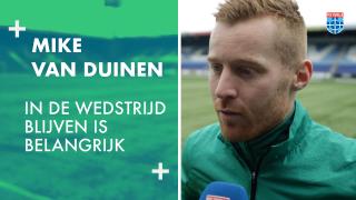 Mike van Duinen: ‘In de wedstrijd blijven is belangrijk.’