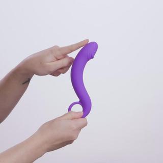 EasyToys Silicone Purple Prostate Dildo - Hand Video