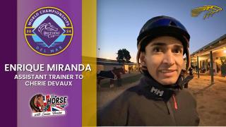 Enrique Miranda Assistant Trainer to Cherie DeVaux - 2024 Breeder's Cup Interview with Louisa Barton