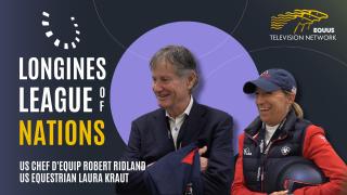 US Chef D'equipe Robert Ridland & US Equestrian Laura Kraut at Longines League of Nations with Diana De Rosa