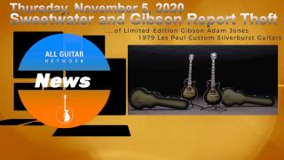 Update: Thursday, Nov 5, 2020: Sweetwater and Gibson Report Theft of Limited-Edition Gibson Adam Jones 1979 Les Paul Custom 'Silverburst' Guitars