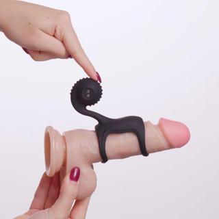 EasyToys Snail Double Vibrating Penis Ring - Hand Video