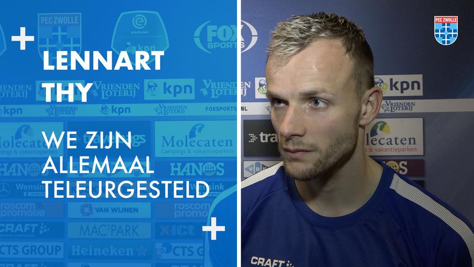Lennart Thy: ‘We zijn allemaal teleurgesteld.’