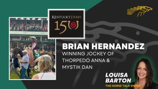 Derby & Oaks Winner Brian Hernandez - Jockey of Thorpedo Anna and Mystik Dan Interview with Louisa Barton at the 150th Running of Kentucky Derby