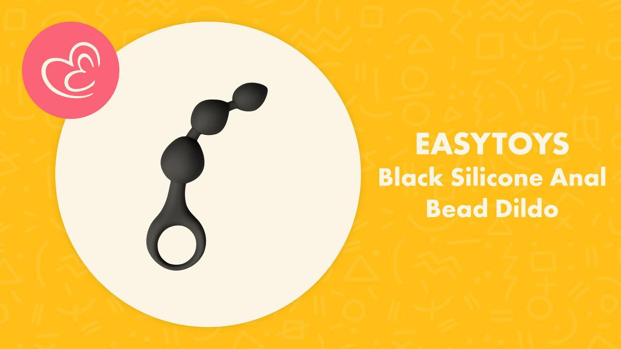 Black Silicone Anal Bead Dildo - EasyToys