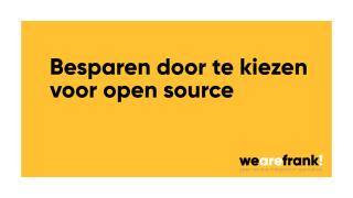 Besparen door te kiezen voor open source