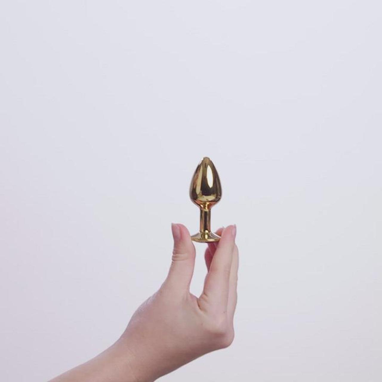 anal plug gold Looking for luxury? Try Gold Locking Butt Plug main image 1