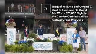 Jacqueline Ruyle and Cyramo Z Blast to First-Ever FEI Grand Prix Win in $75,000 Night in the Country Carolinas Music Festival Grand Prix CSI 2*