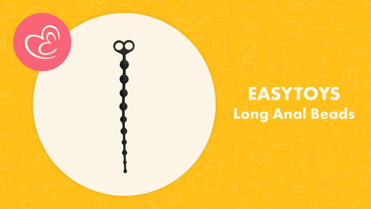 Long Anal Beads Black - EasyToys