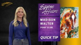 Madison Walter Pony Club Quick Tip at Equine Affaire