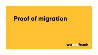 Proof of Migration! Wat is het en kan het?