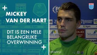 Mickey van der Hart: 'Dit is een hele belangrijke overwinning'